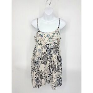 NWT Chaudiere KC‎ Mini Babydoll Dress Size S Sequin Floral Unique Quirky Artsy